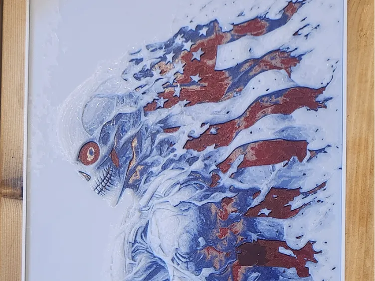 Ghost Flag USA Hueforge