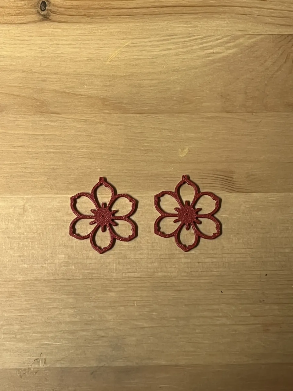 flower earrings view 2