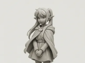 Elfa en miniatura para D&D