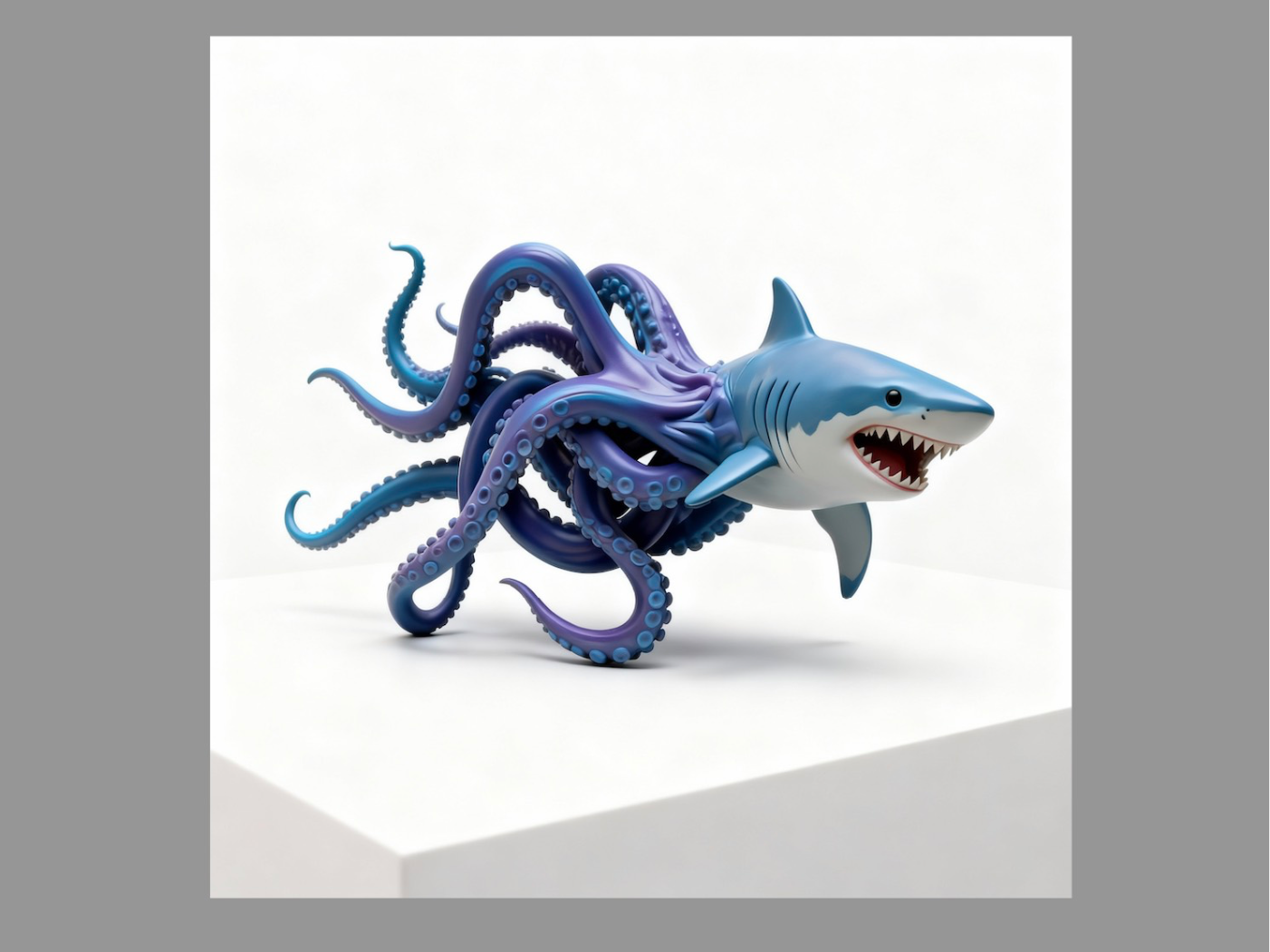 【UMA 系列・蓝洞海怪卢斯卡 Lusca】神秘凶萌 3D 打印模型