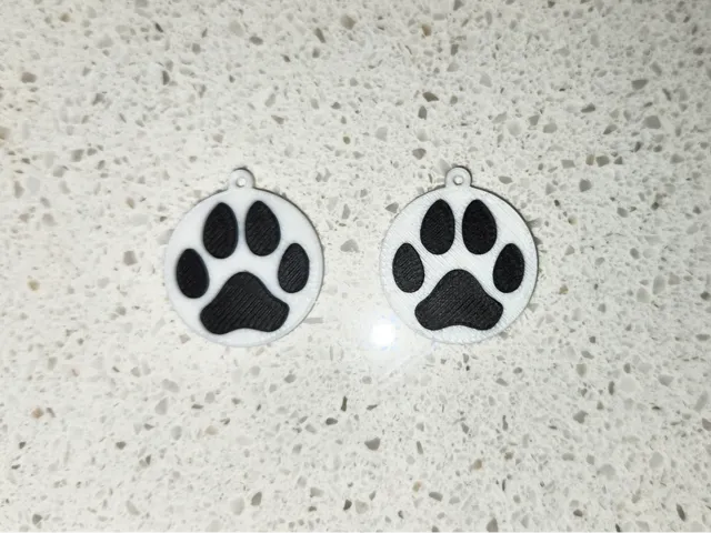 Dog paw print earrings