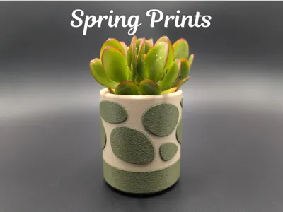 Fuzzy Moss Debossed Two Piece Planter