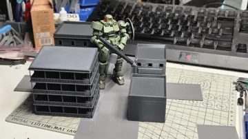 Escenografía en miniatura: Modular Dual Lane Roads for Gunpla Scale Dioramas — vista de referencia 3