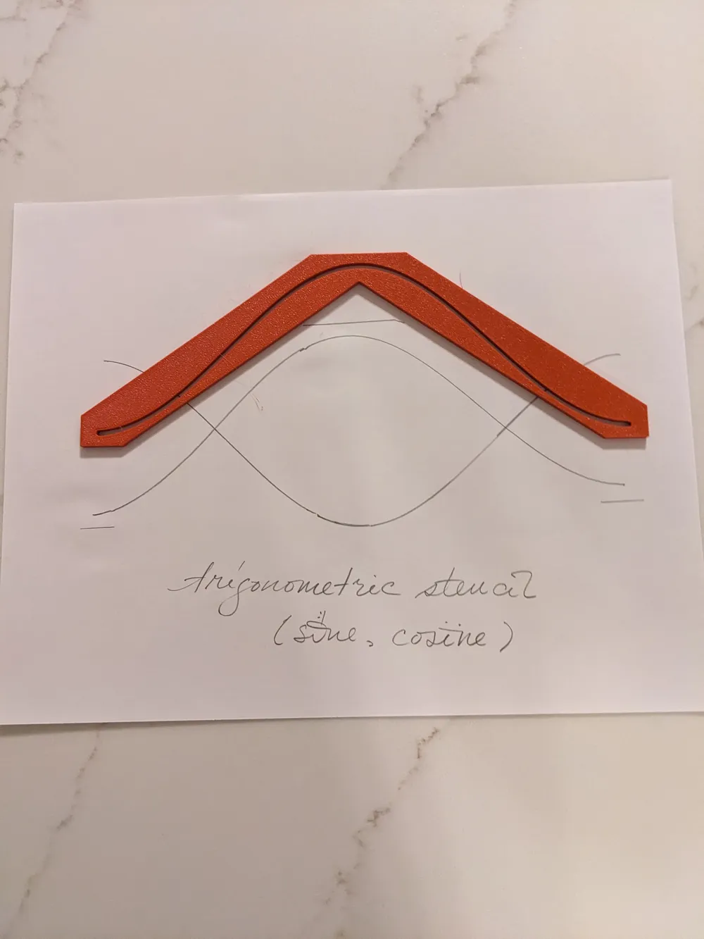 Simple Sine / Cosine Trigonometric Stencil - Free 3D Print Model ...