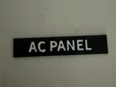 AC DC panel labels