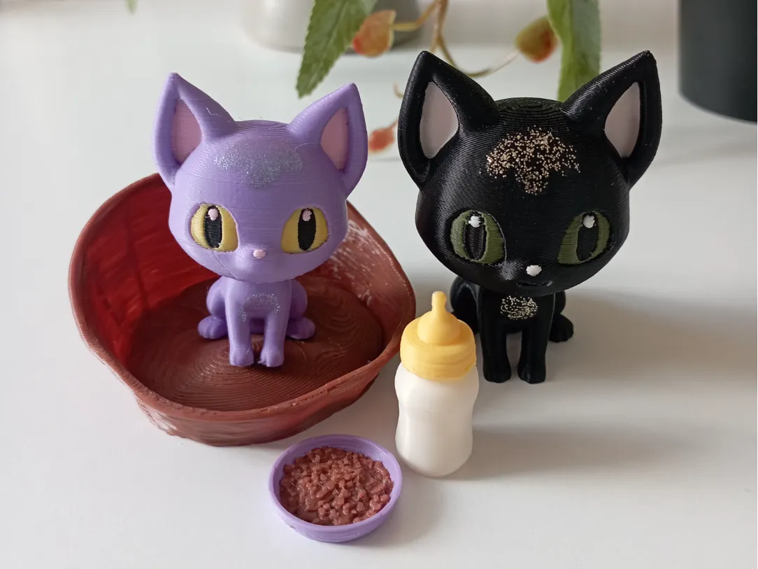 Kitty family Playing Kit - Free 3D Print Model - MakerWorld