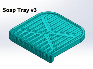 Soap Tray v3 - Improved - 2 Versions, No Supports!