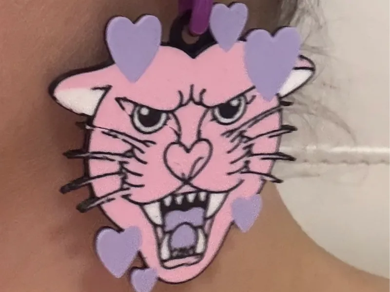 Ciondolo charm tigre old school hearts