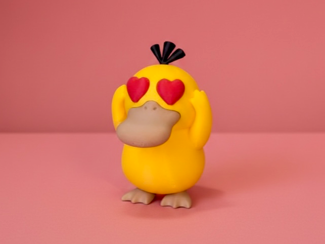 Psyduck in love - NO AMS - miniature & keychain 