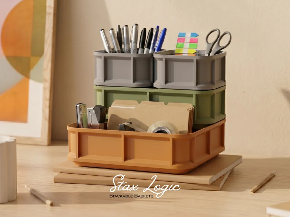 Stax Logic – Stackable Modular Storage Boxes - Free 3D Print Model ...