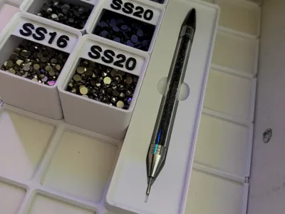 Rhinestone applicator pen gridfinity 1x4x3
