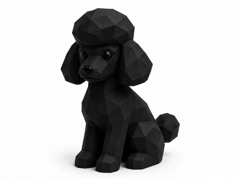 Poodle decorative statue.