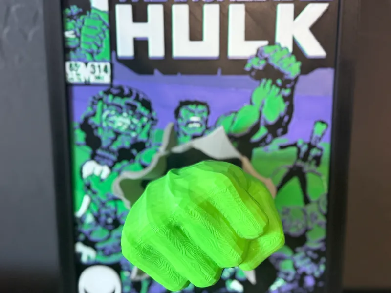 Hulk Comic Cover Pop Out Art