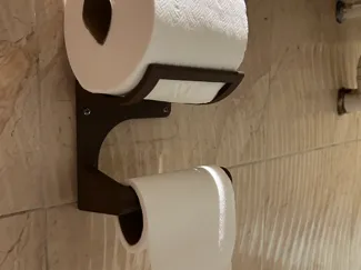 Double toilet paper holder light