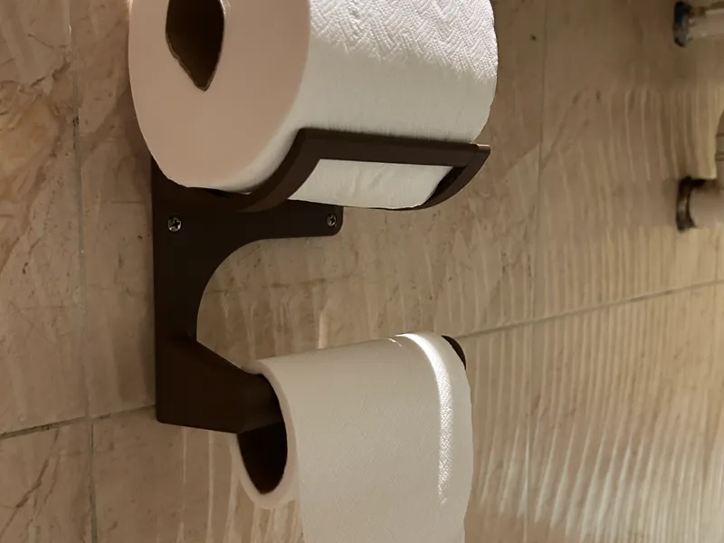 Double toilet paper holder light