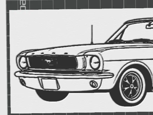 1965 Ford mustang wall art