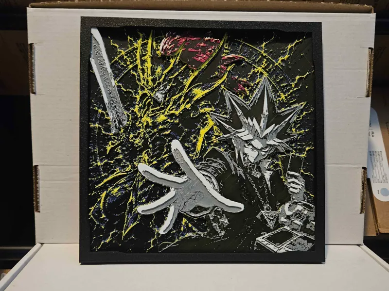 Yami Yugi and Black Luster Soldier hueforge Gray