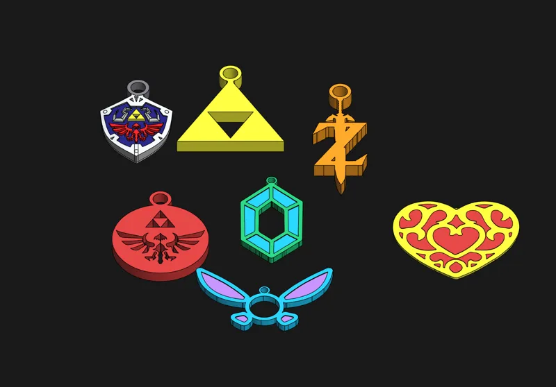 Zelda themed Christmas tree ornaments
