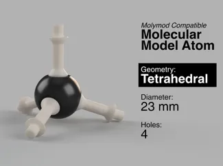 Molymod-Compatible Atom: Tetrahedral (23 mm)