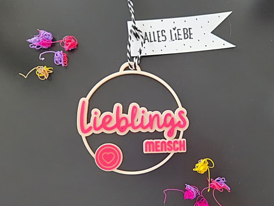 Lieblingsmensch Anhänger – Liebe, Freundschaft 