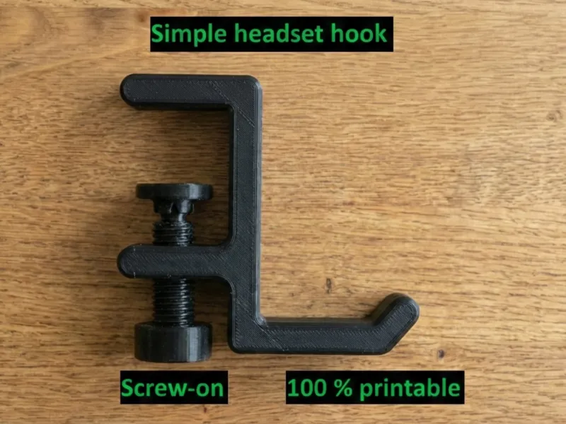 Simple headphone holder / headset holder