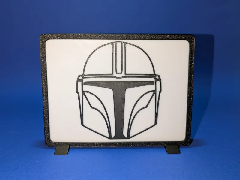 Mandalorian helmet wall art