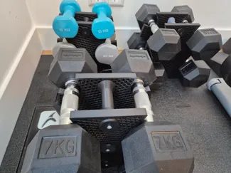 dumbbell rack for 3 small and 2 medium weights