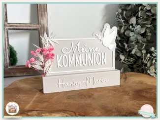 Kommunion Tischdekoration personalisierbar