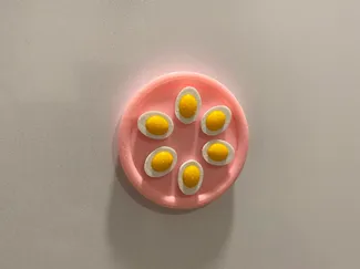 Boiled eggs magnet 6x2 mm