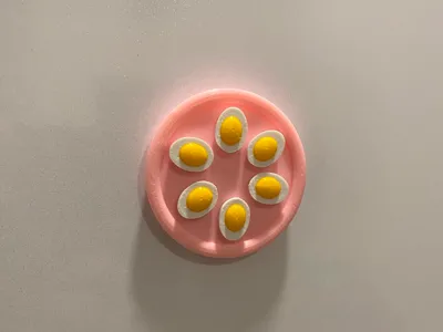 Boiled eggs magnet 6x2 mm