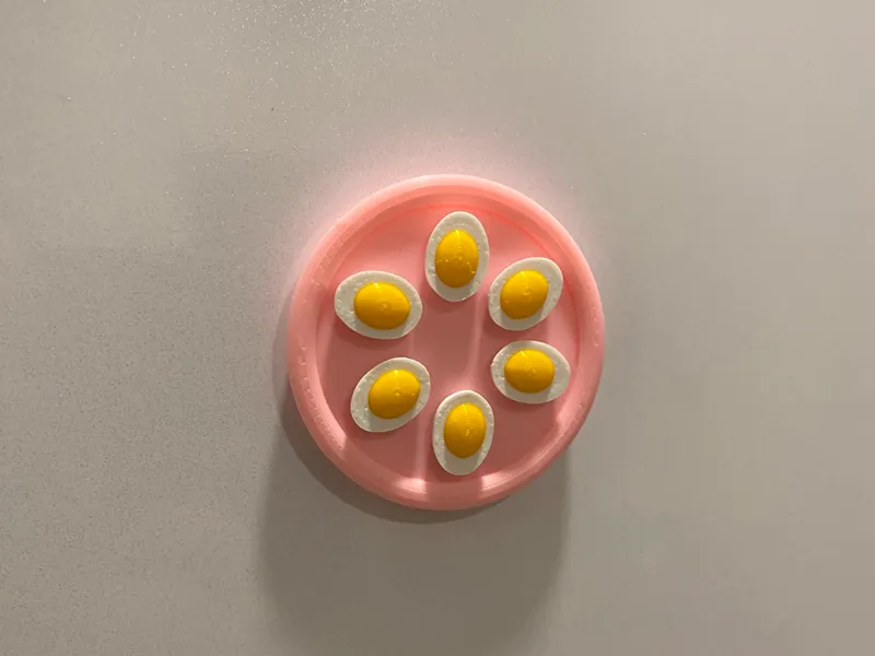 Boiled eggs magnet 6x2 mm