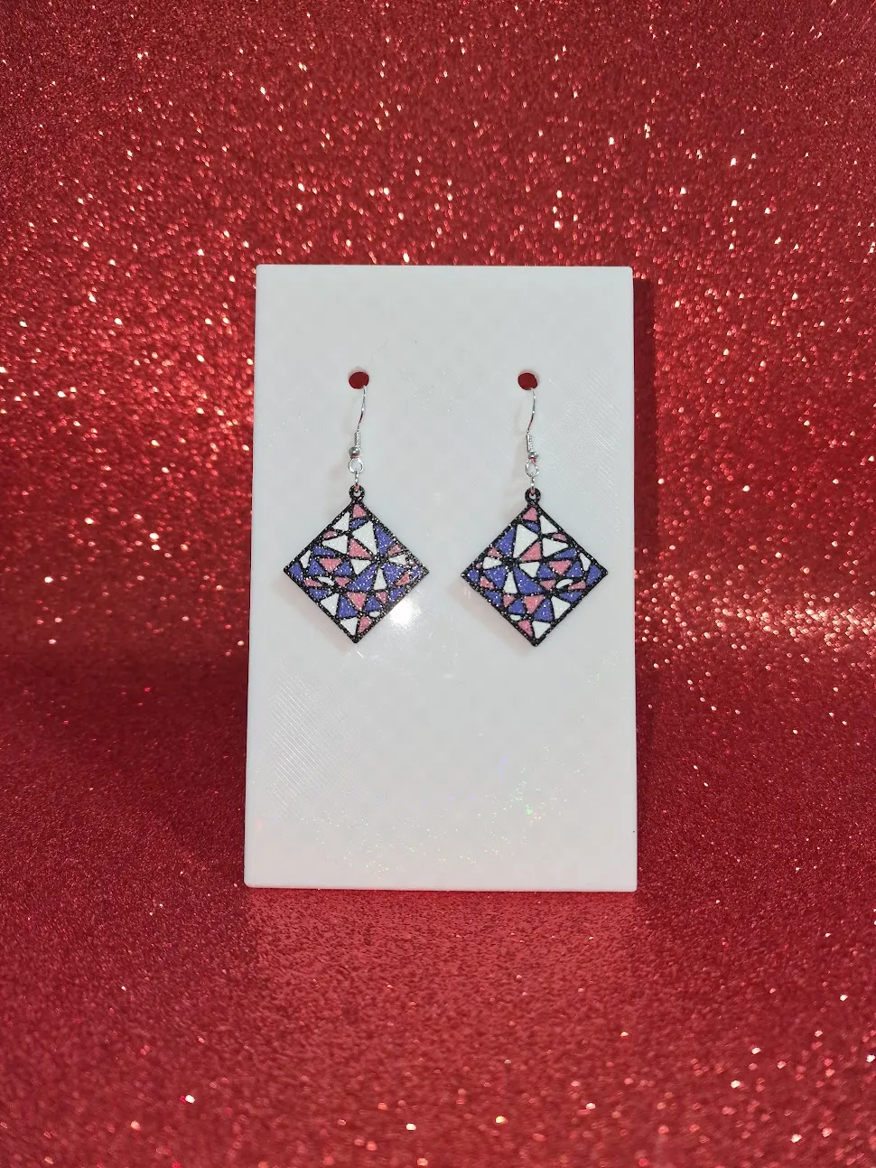 Square earrings view 2