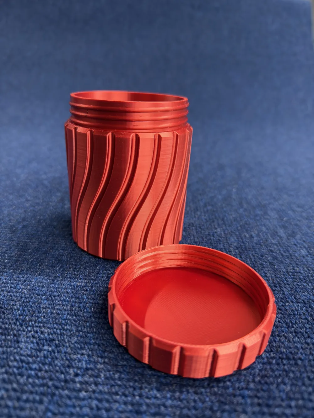 Threaded Jar with Knurled Pattern by Bastelwastl_66 MakerWorld ...