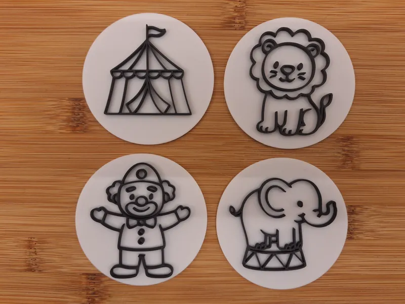 Sensory play : Circus stamp set