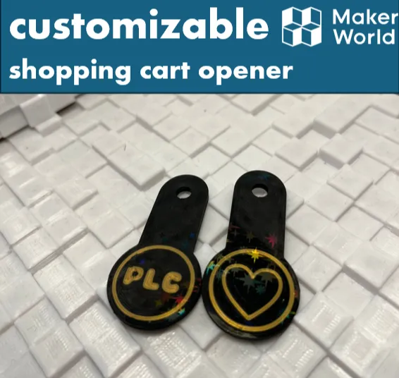 Customizable shopping cart opener