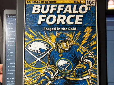 Buffalo Sabres Inspired Comic Cover Hueforge