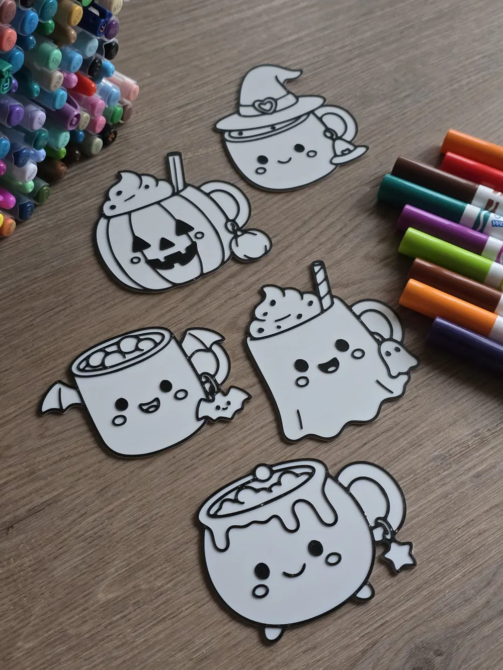 Halloween Spooky Drinks Set Coloring Craft Fun - Free 3D Print Model ...