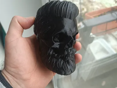 Cool Skull with Beard for Trailer Hitch