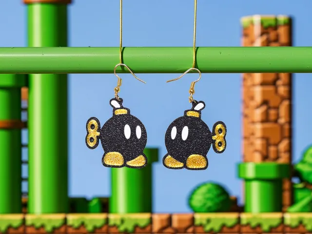 Super Mario bomb earrings