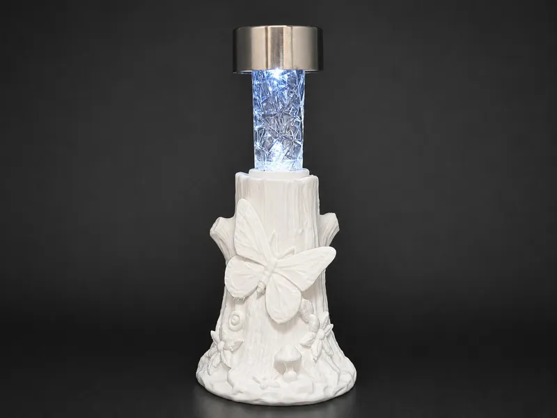 Butterfly on Stump Solar Light Holder