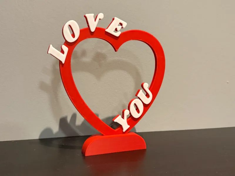 Heart - I LOVE YOU with stand