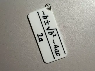 quadratic formula keychain