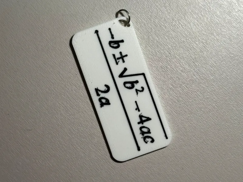 quadratic formula keychain