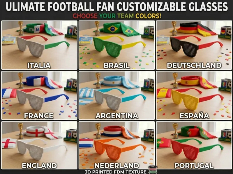 Ultimate Football Fan Glasses - Fully Customizable