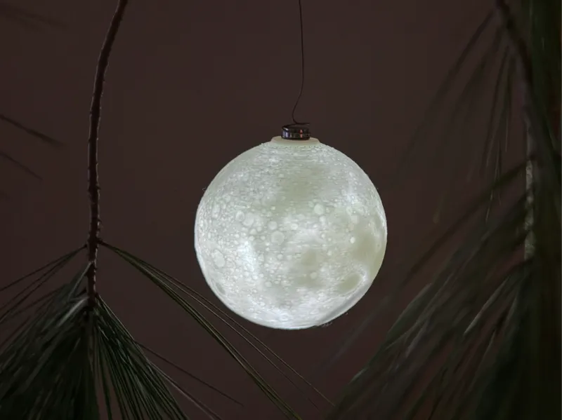 Christmas moon ornament light up lamp