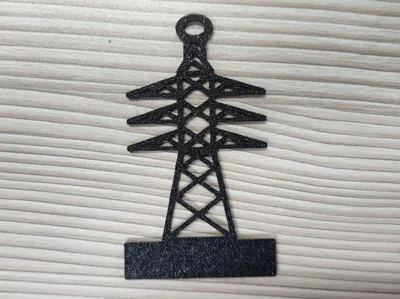 2D POWER TOWER KEYCHAIN