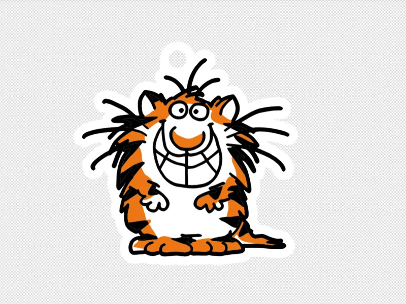 Boynton Cat Magnet and Keychain