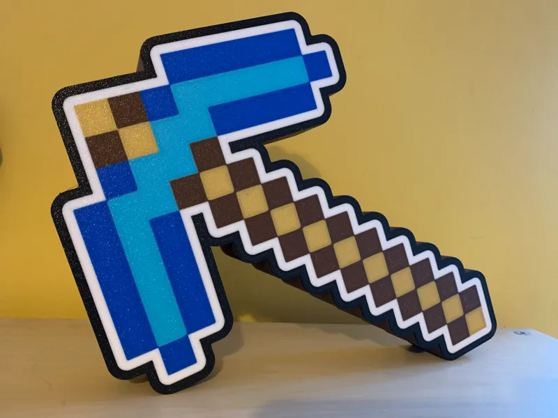 mincraft pickaxe lightbox