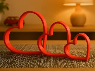 Heart Decor set 3x 