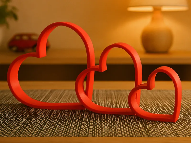 Heart Decor set 3x
